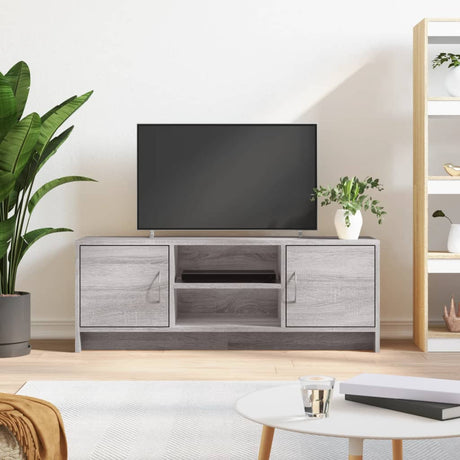 Vidaxl tv-meubel 102x30x37,5 cm bewerkt hout grijs sonoma eikenkleurig