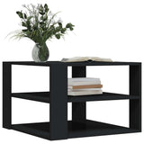 Vidaxl salontafel 58x58x40 cm bewerkt hout zwart