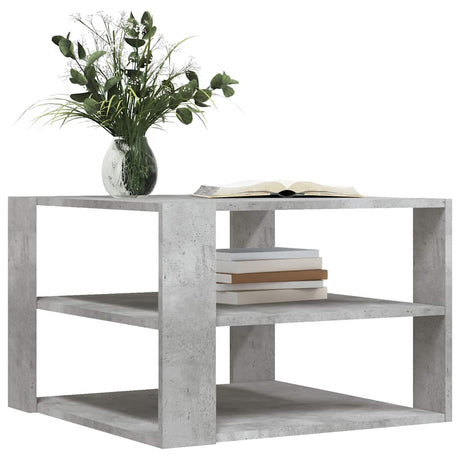 Vidaxl salontafel 58x58x40 cm bewerkt hout betongrijs