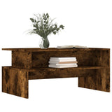 Vidaxl salontafel 90x55x42,5 cm bewerkt hout gerookt eikenkleurig