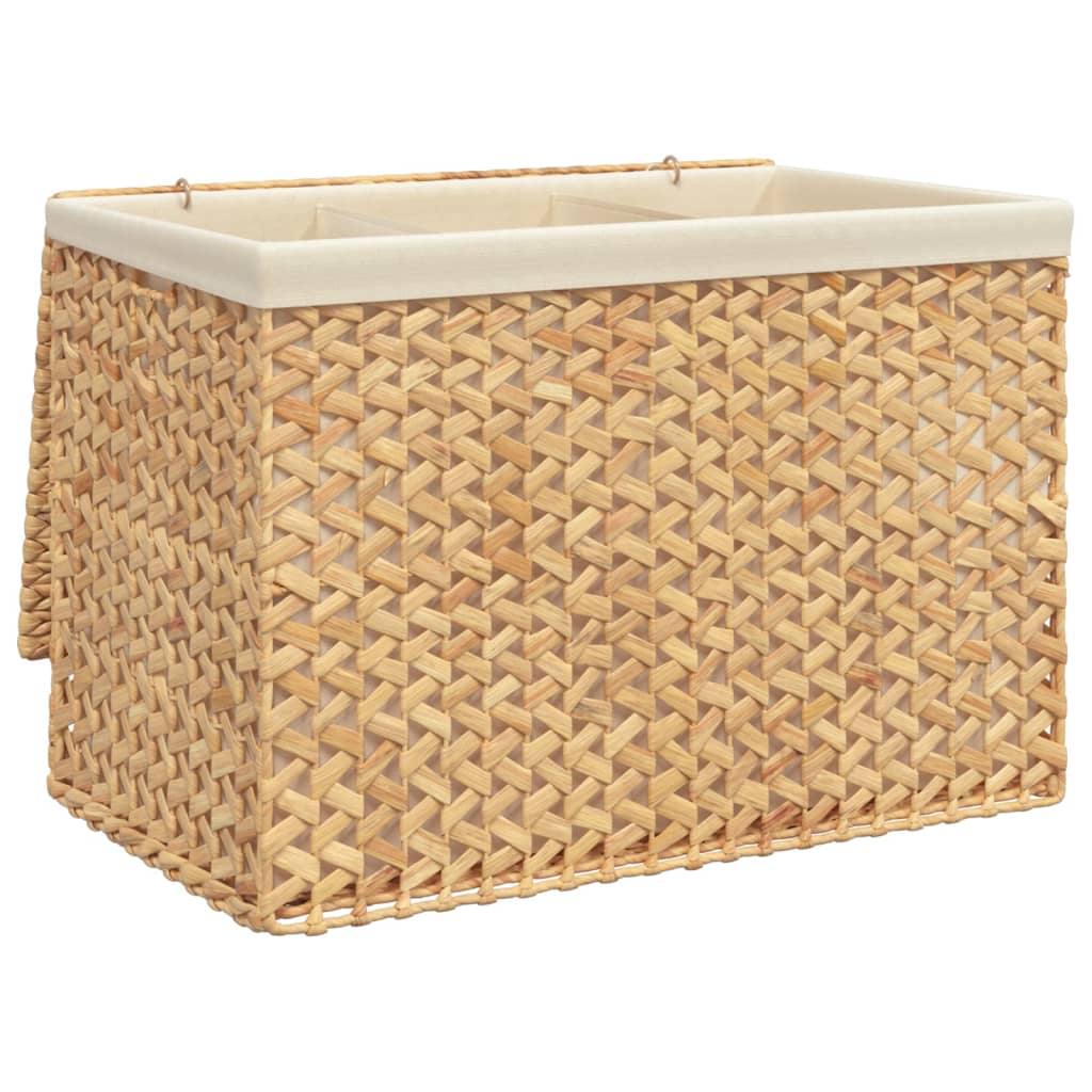 Vidaxl -Waschkorb mit 3 Fächern 75 x 42,5 x 52 cm Wasserhyakint