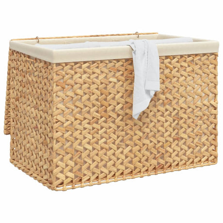 Vidaxl -Waschkorb mit 3 Fächern 75 x 42,5 x 52 cm Wasserhyakint
