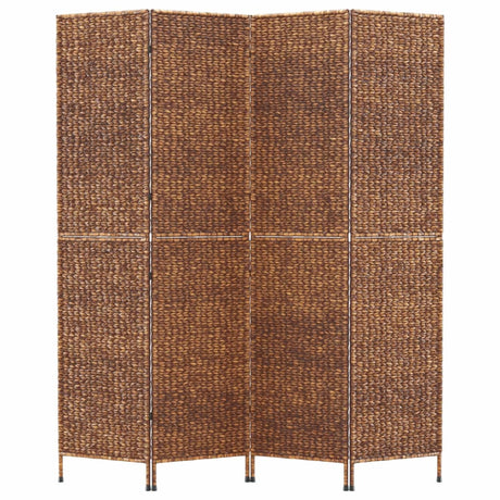 Vidaxl kamerscherm met 4 panelen 163x180 cm waterhyacint bruin