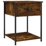 Vidaxl nachtkastjes 2 st 44x45x58 cm bewerkt hout gerookt eikenkleurig