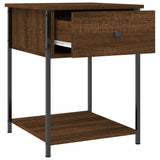 Vidaxl nachtkastje 44x45x58 cm bewerkt hout bruin eikenkleur