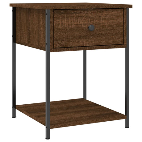 Vidaxl nachtkastjes 2 st 44x45x58 cm bewerkt hout bruin eikenkleur