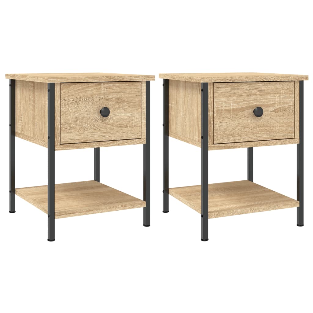 Vidaxl nachtkastjes 2 st 34x35,5x45 cm sonoma eikenkleurig