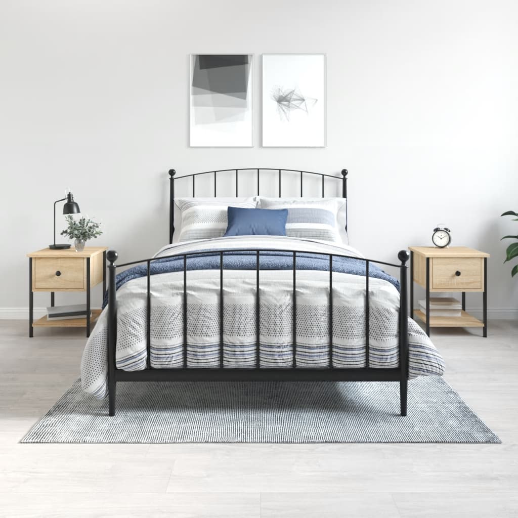Vidaxl nachtkastjes 2 st 34x35,5x45 cm sonoma eikenkleurig