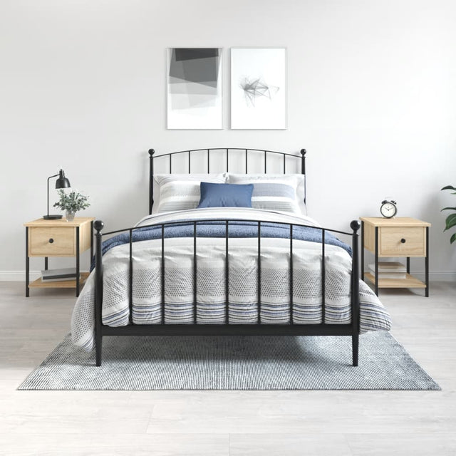 Vidaxl nachtkastjes 2 st 34x35,5x45 cm sonoma eikenkleurig