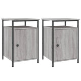 Vidaxl nachtkastjes 2 st 40x42x60 cm bewerkt hout grijs sonoma eiken