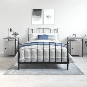 Vidaxl nachtkastjes 2 st 40x42x60 cm bewerkt hout grijs sonoma eiken
