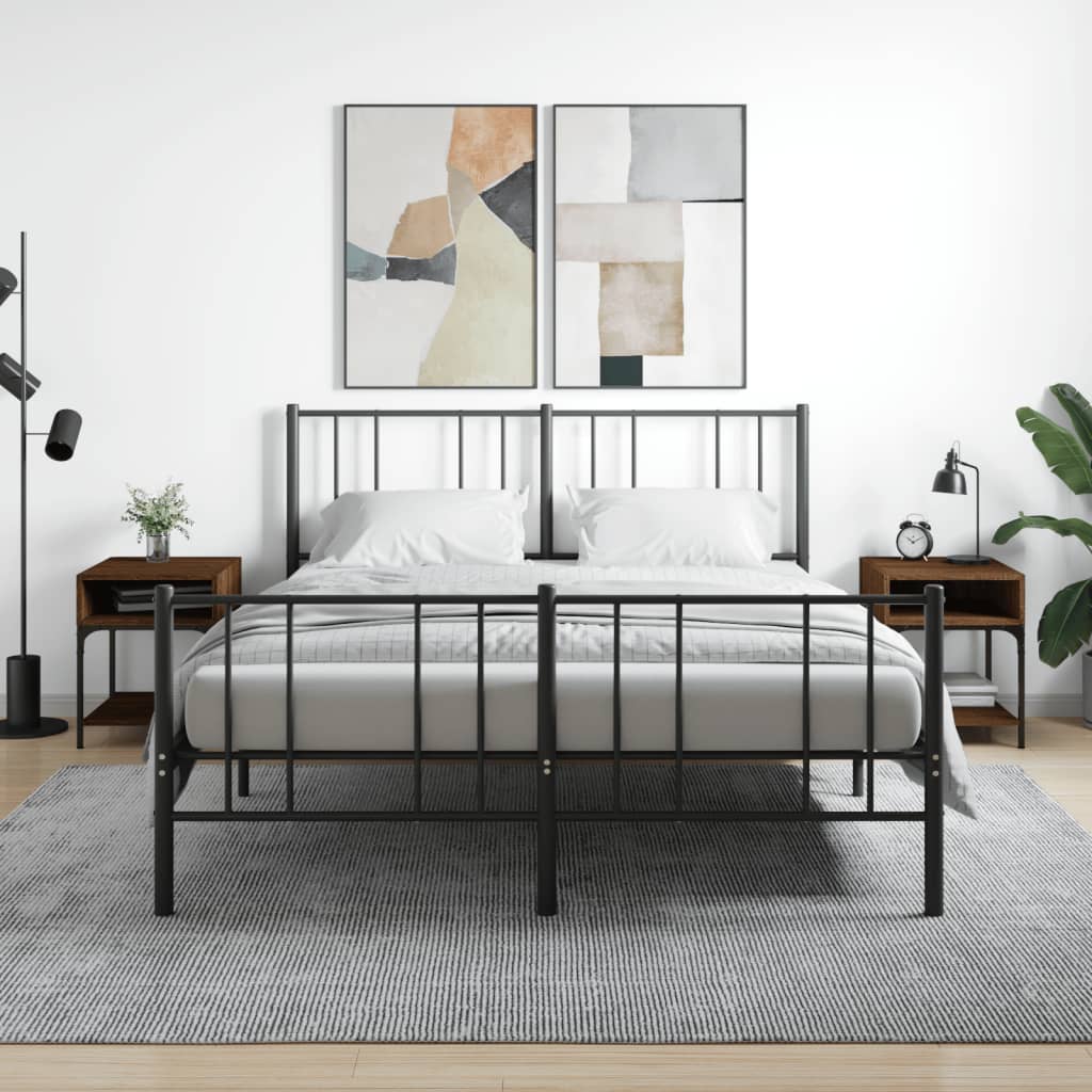Vidaxl nachtkastjes 2 st 40x41x50 cm bewerkt hout bruin eikenkleur