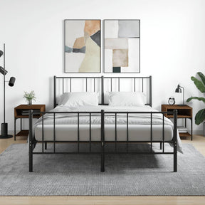 Vidaxl nachtkastjes 2 st 40x41x50 cm bewerkt hout bruin eikenkleur