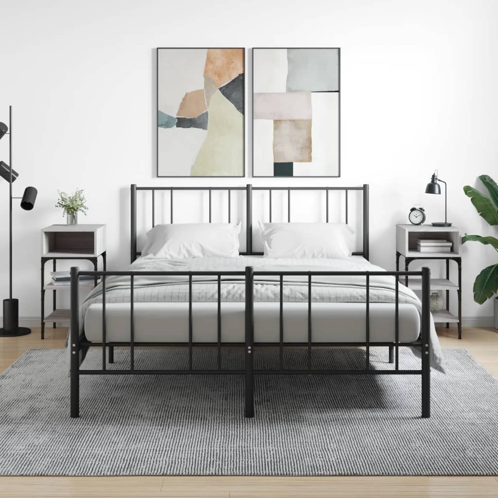 Vidaxl nachtkastjes 2 st 35x34,5x70 cm bewerkt hout grijs sonoma eiken