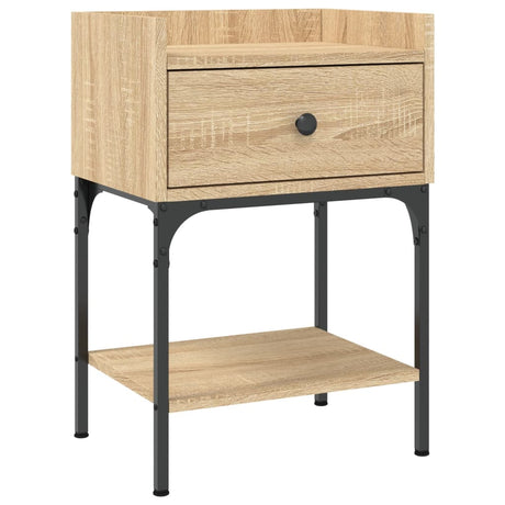 Vidaxl nachtkastje 40,5x31x60 cm bewerkt hout sonoma eikenkleurig