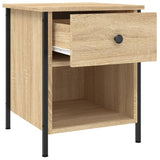 Vidaxl nachtkastje 40x42x50 cm bewerkt hout sonoma eikenkleurig