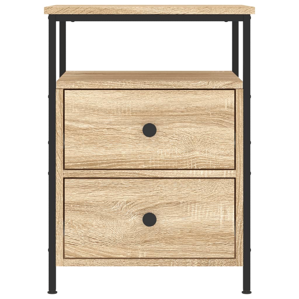 Vidaxl nachtkastje 44x45x60 cm bewerkt hout sonoma eikenkleurig