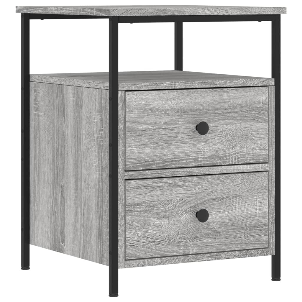 Vidaxl nachtkastjes 2 st 44x45x60 cm bewerkt hout grijs sonoma eiken