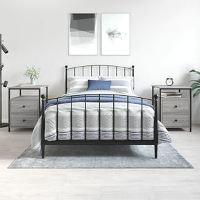 Vidaxl nachtkastjes 2 st 44x45x60 cm bewerkt hout grijs sonoma eiken