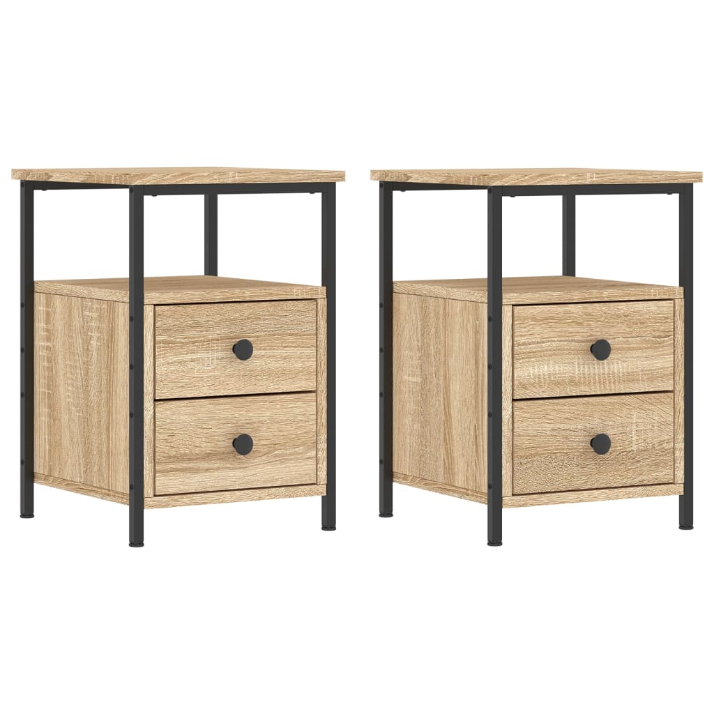 Vidaxl nachtkastjes 2 st 34x35,5x50 cm sonoma eikenkleurig