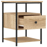 Vidaxl nachtkastje 40x42x56 cm bewerkt hout sonoma eikenkleurig