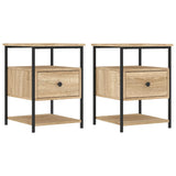Vidaxl nachtkastjes 2 st 40x42x56 cm bewerkt hout sonoma eikenkleurig