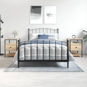 Vidaxl nachtkastjes 2 st 40x42x56 cm bewerkt hout sonoma eikenkleurig