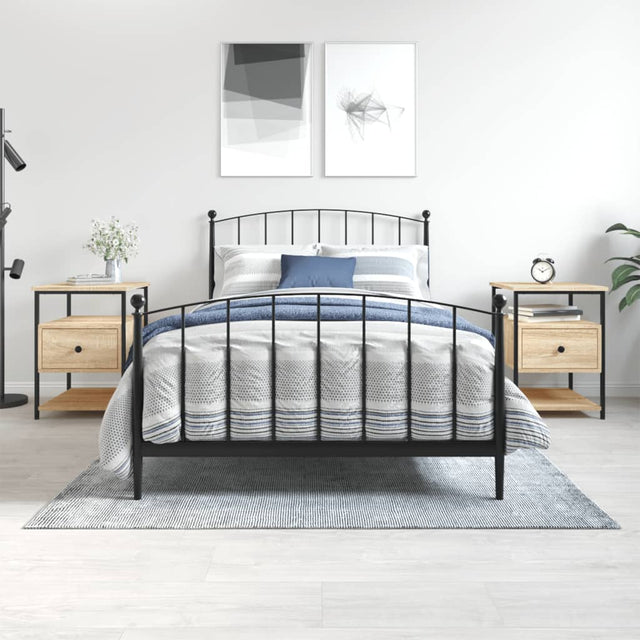 Vidaxl nachtkastjes 2 st 40x42x56 cm bewerkt hout sonoma eikenkleurig