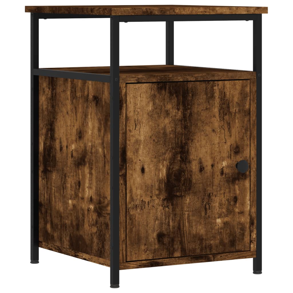 Vidaxl nachtkastjes 2 st 40x42x60 cm bewerkt hout gerookt eikenkleurig