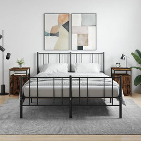 Vidaxl nachtkastjes 2 st 40x42x60 cm bewerkt hout gerookt eikenkleurig