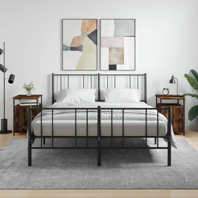 Vidaxl nachtkastjes 2 st 40x42x60 cm bewerkt hout gerookt eikenkleurig