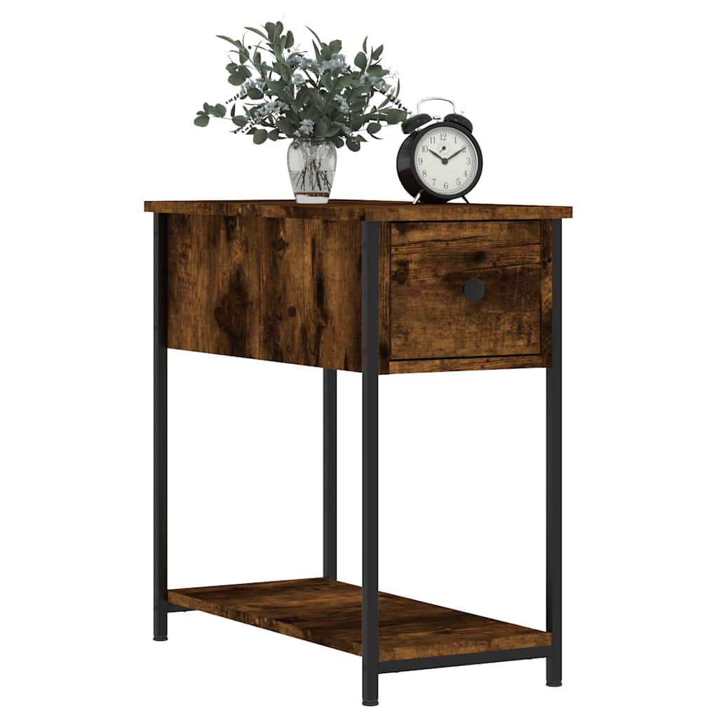 Vidaxl nachtkastjes 2 st 30x60x60 cm bewerkt hout gerookt eikenkleurig
