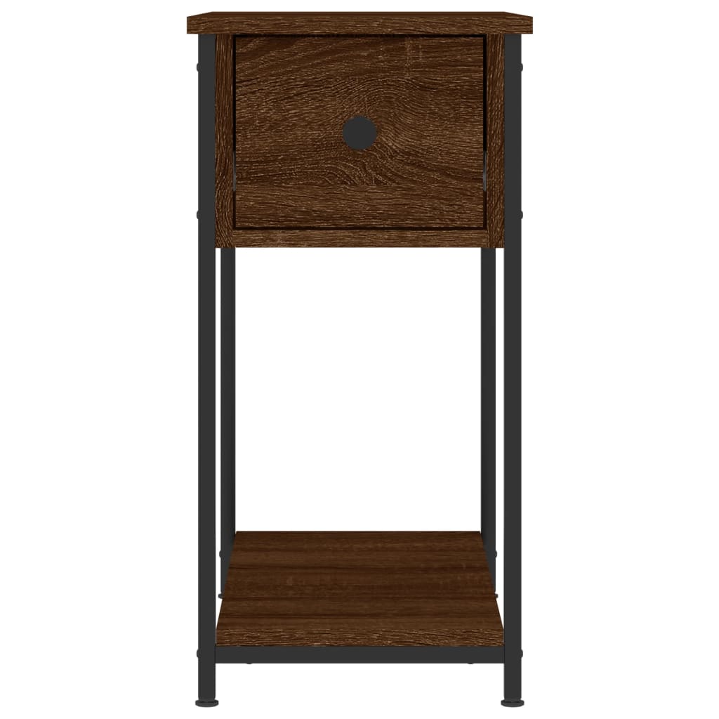 Vidaxl nachtkastje 30x60x60 cm bewerkt hout bruin eikenkleur