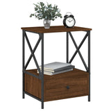 Vidaxl nachtkastjes 2 st 50x41x65 cm bewerkt hout bruin eikenkleur