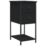 Vidaxl nachtkastjes 2 st 32x42x70 cm bewerkt hout zwart
