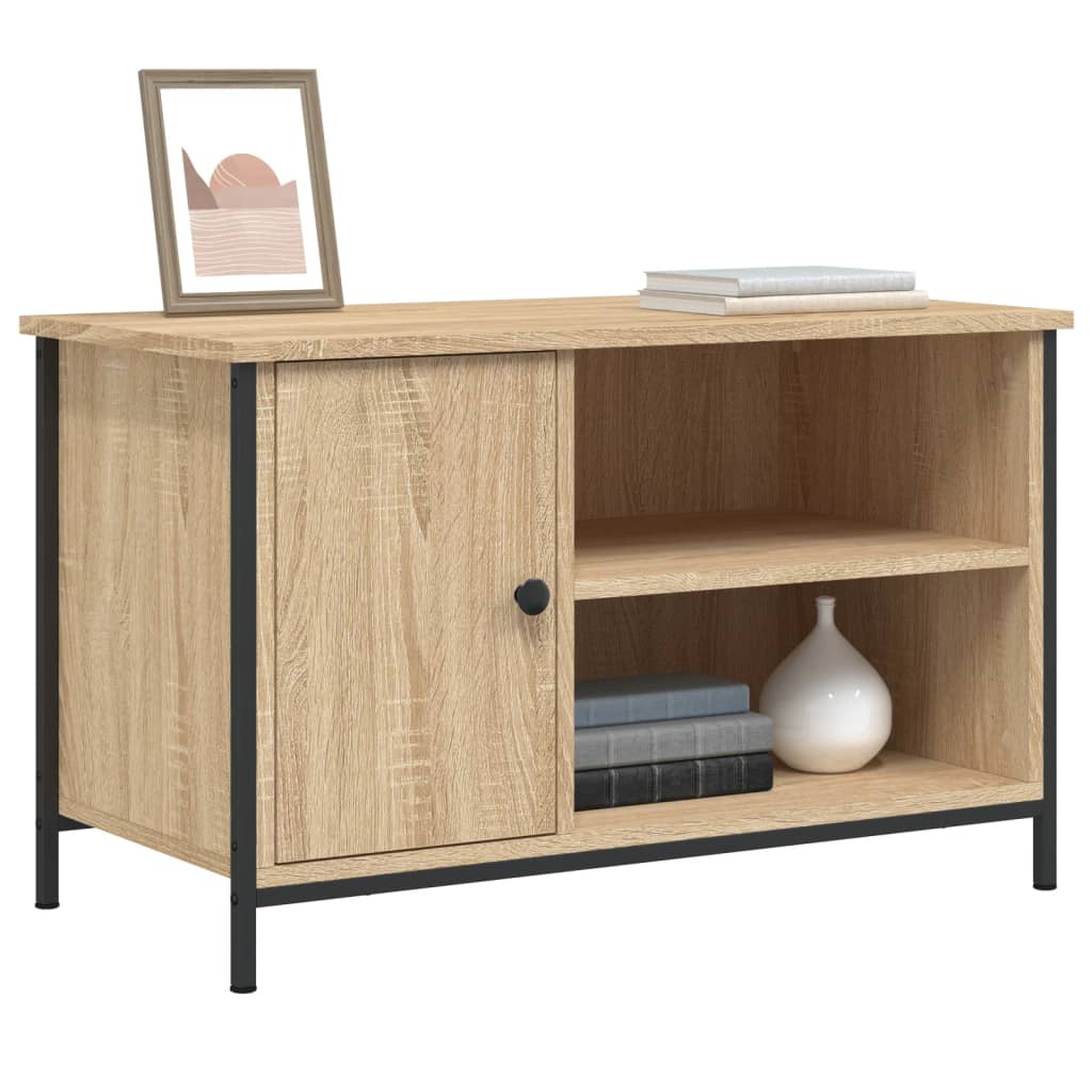 Vidaxl tv-meubel 80x40x50 cm bewerkt hout sonoma eikenkleurig