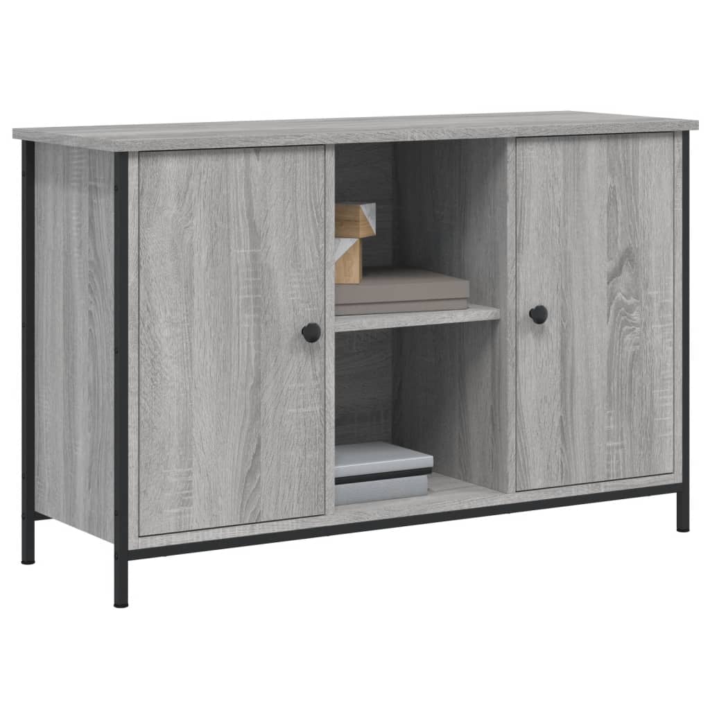 Vidaxl tv-meubel 100x35x65 cm bewerkt hout grijs sonoma eikenkleurig