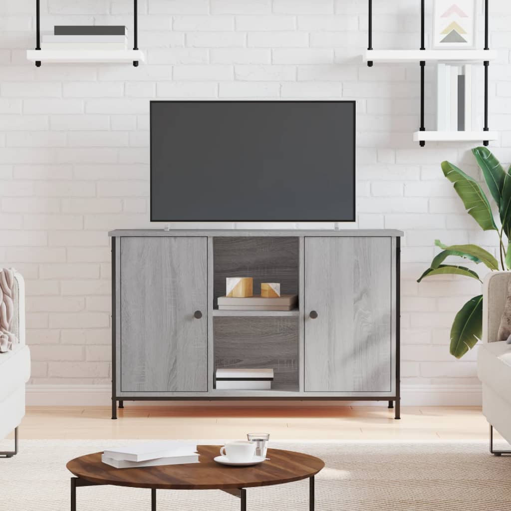 Vidaxl tv-meubel 100x35x65 cm bewerkt hout grijs sonoma eikenkleurig