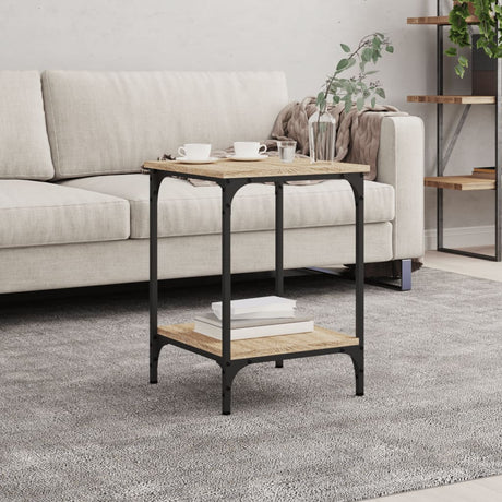 Vidaxl salontafel 40x40x55 cm bewerkt hout sonoma eikenkleurig