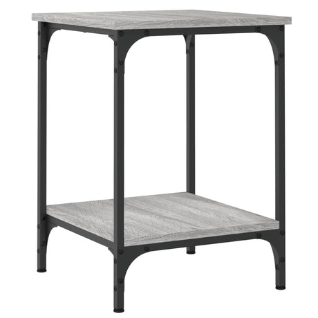 Vidaxl salontafel 40x40x55 cm bewerkt hout grijs sonoma eikenkleurig