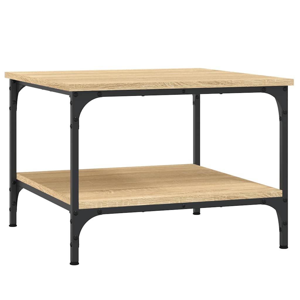 Vidaxl salontafel 55x55x40 cm bewerkt hout sonoma eikenkleurig