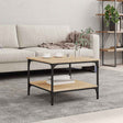 Vidaxl salontafel 55x55x40 cm bewerkt hout sonoma eikenkleurig