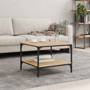 Vidaxl salontafel 55x55x40 cm bewerkt hout sonoma eikenkleurig