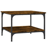 Vidaxl salontafel 55x55x40 cm bewerkt hout gerookt eikenkleurig
