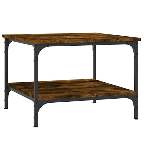 Vidaxl salontafel 55x55x40 cm bewerkt hout gerookt eikenkleurig