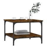 Vidaxl salontafel 55x55x40 cm bewerkt hout gerookt eikenkleurig