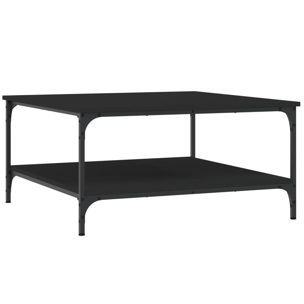 Vidaxl salontafel 80x80x40 cm bewerkt hout zwart
