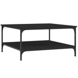 Vidaxl salontafel 80x80x40 cm bewerkt hout zwart