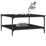 Vidaxl salontafel 80x80x40 cm bewerkt hout zwart