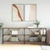Vidaxl wandtafel 200x30x75 cm bewerkt hout en ijzer sonoma eikenkleur